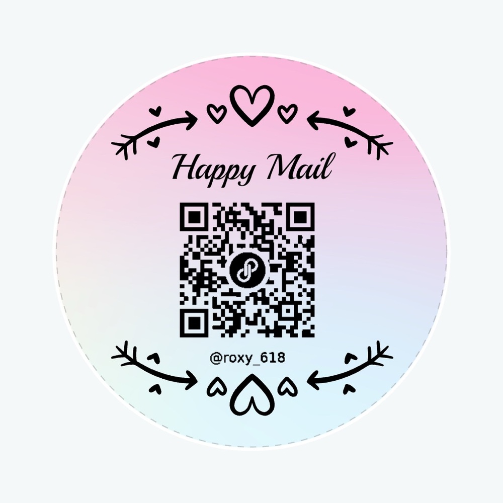 50 Custom Festive QR Personalized & Thank You Stickers NWT - Picture 2 of 6